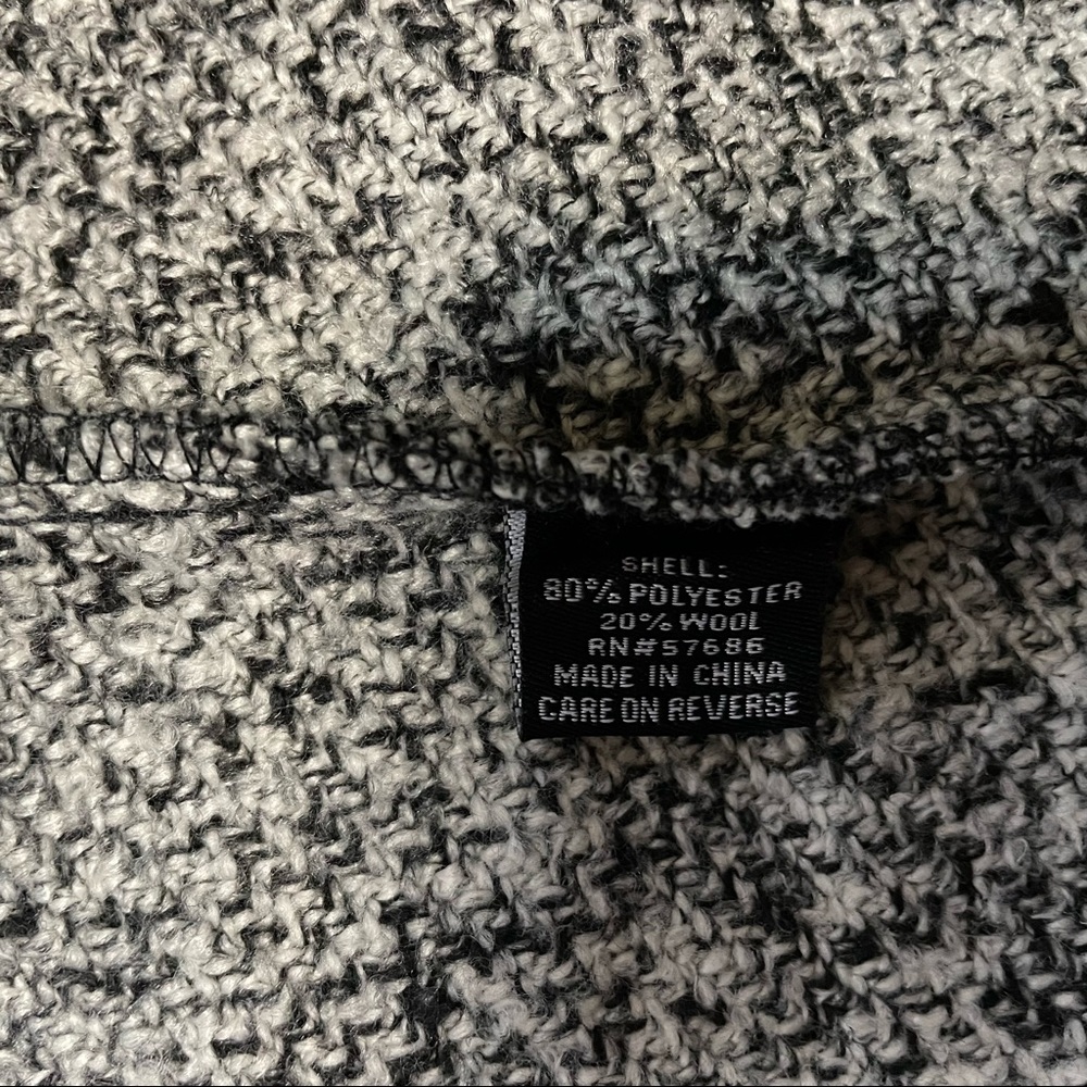 Mercer & Madison Black/White Drape Jacket Coat Cardigan Size S - Picture 4 of 8
